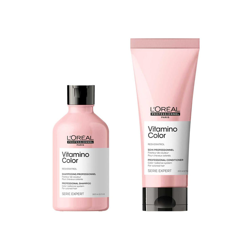 L'Oréal Professionnel Vitamino Color shampoo and conditioner duo for coloured hair (British brand)