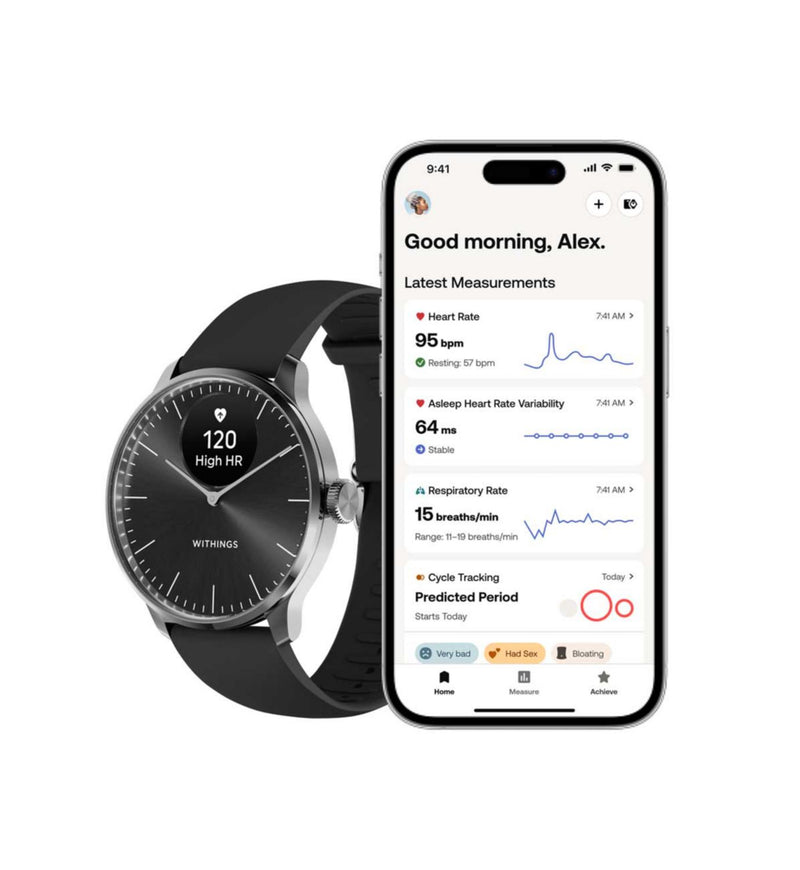 Withings Scanwatch Light smartwatch black, imported from the UK