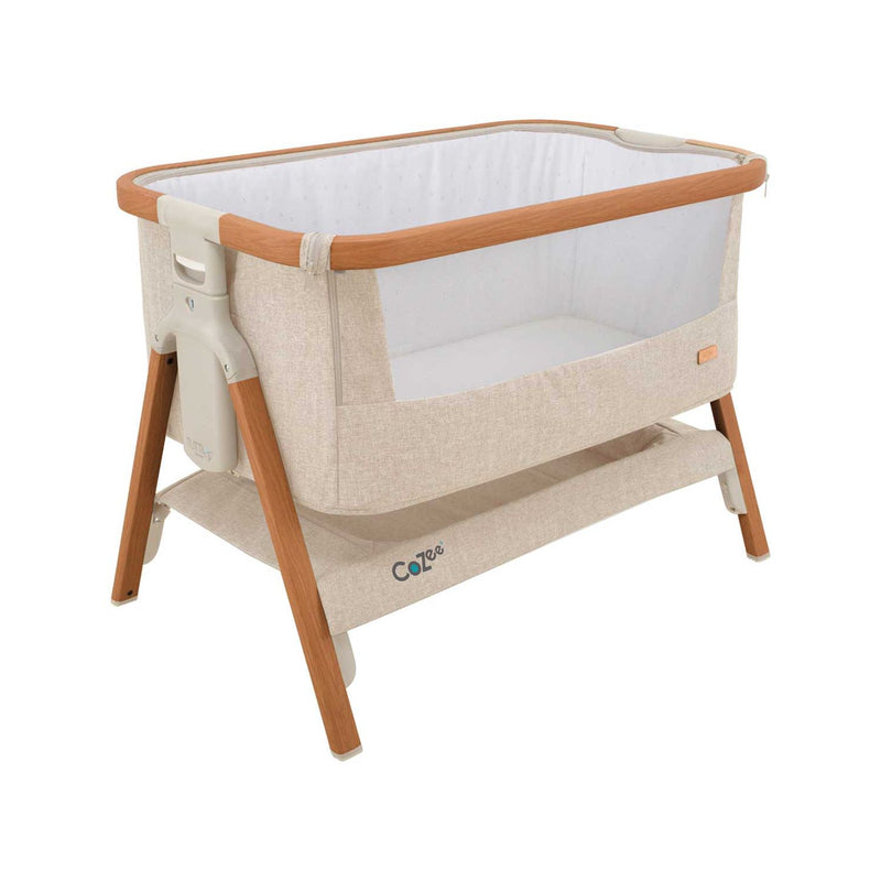 Tutti Bambini Cozee Bedside Crib Scandinavian Walnut Ecru (British brand)