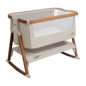 Tutti Bambini Cozee Air bedside crib Scandinavian walnut ecru, UK version