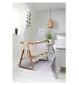 Tutti Bambini Cozee Air bedside crib Scandinavian walnut ecru, UK version
