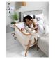 Tutti Bambini Cozee Air bedside crib Scandinavian walnut ecru, UK version