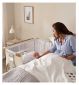 Tutti Bambini Cozee Complete Bedside Crib set Scandinavian Walnut Ecru (British brand)