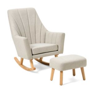 Boots Tutti Bambini Jonah Rocking Chair & Foot Stool Pebble Nursery Furniture- Buy online at McGrocer