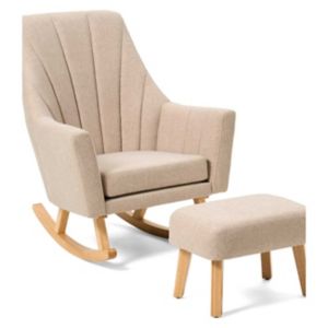Tutti Bambini Rocking Chair Foot Stool Set Stone (British brand)