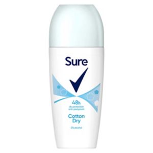 Sure Women Cotton Dry roll on deodorant 50ml (British brand)