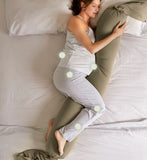 Bbhugme Pregnancy Pillow Kit Dusty Olive - British product