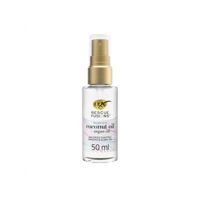 Boots OGX Rescue Fusions Frizz Control Smooth & Sleek Hair Oil 50ml- Buy online at McGrocer