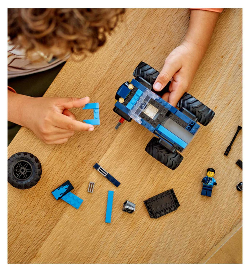 LEGO City Blue Monster Truck racing toy set, UK version