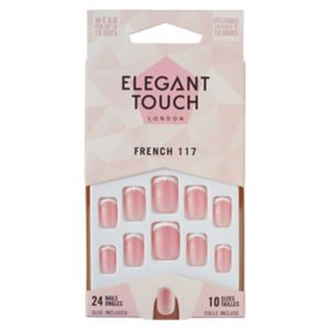 Elegant Touch French Pink 117 Faux Ongles Carrés