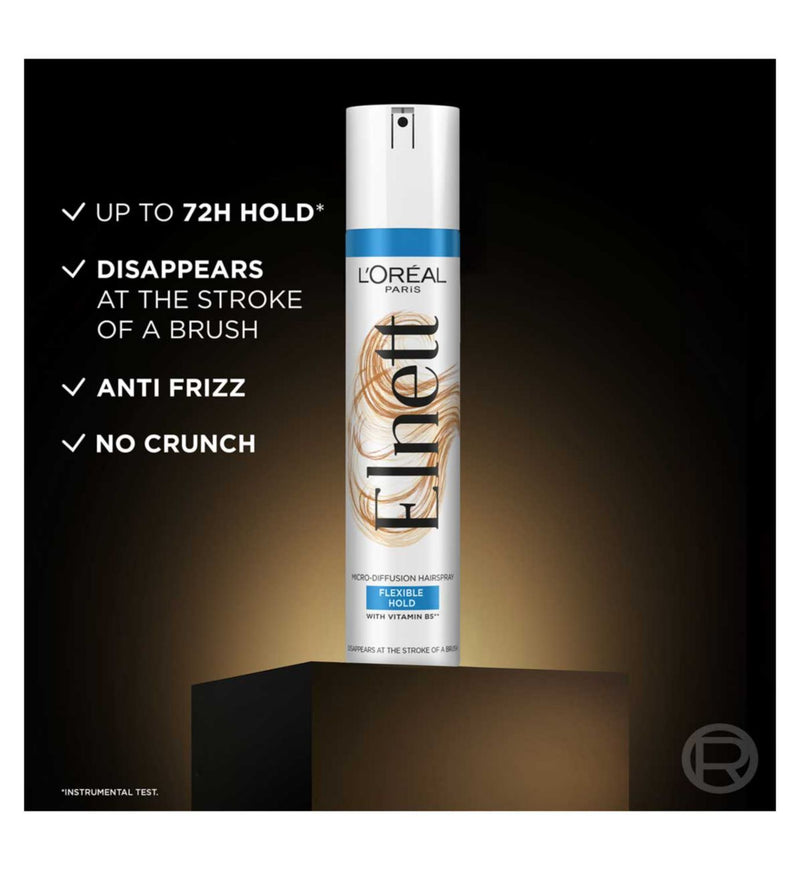 L'Oreal Paris Elnett flexible hold hairspray 400ml, imported from the UK
