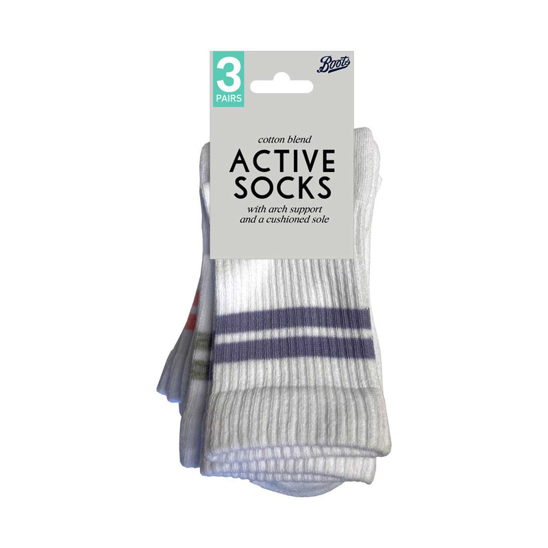 Boots ladies sport socks 3 pair pack size 4-7 - British product