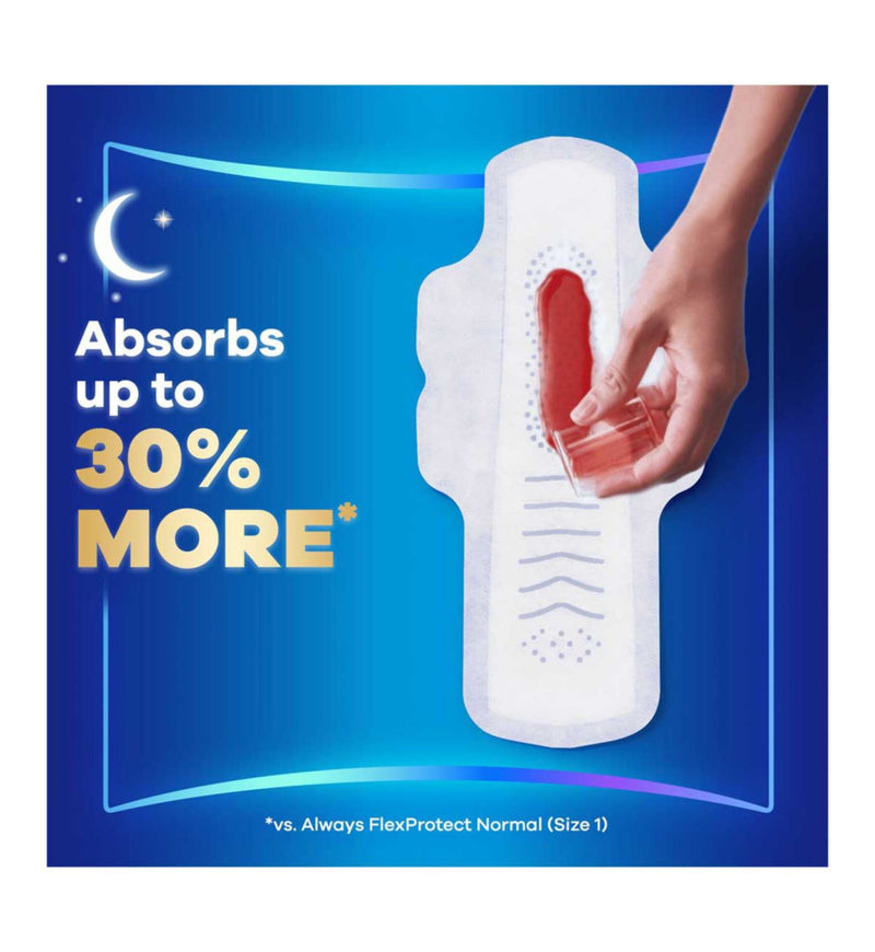 Always Infinity FlexProtect sanitary towels Night Extra 9 pack - British product