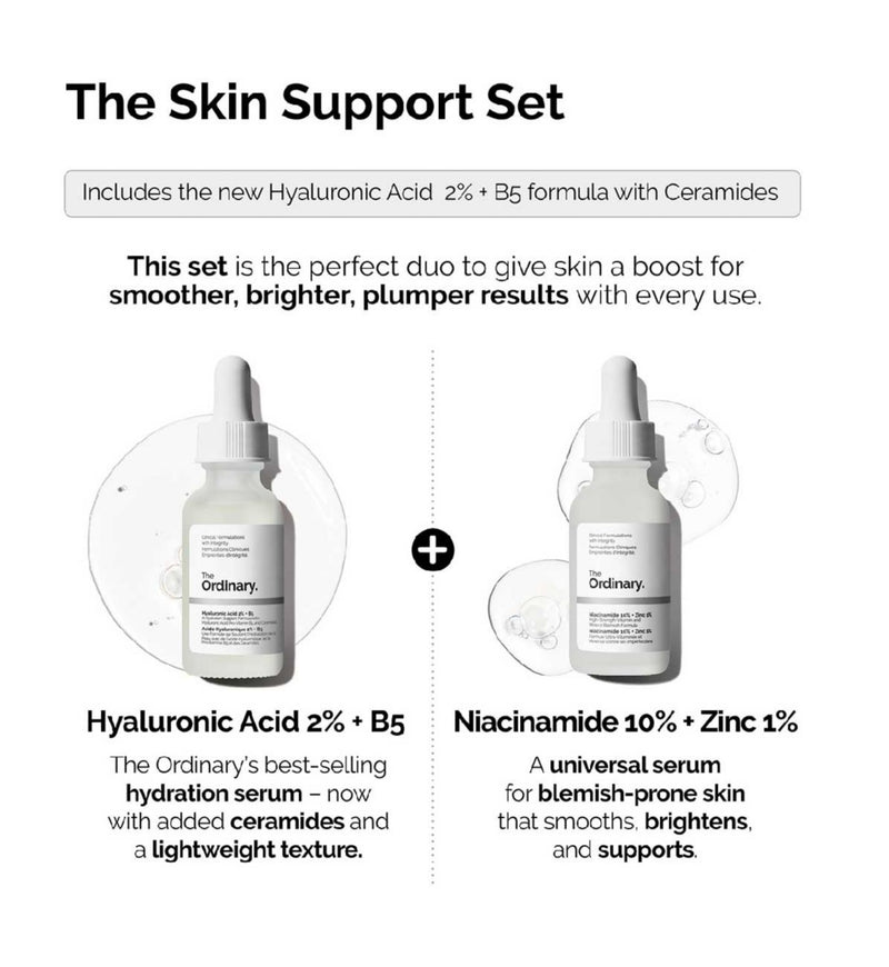 The Ordinary skincare set Skin Support, imported from the UK