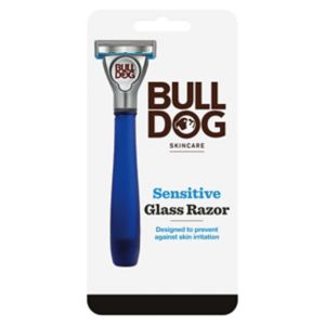 Bulldog Skincare Sensitive Glass Razor Handle mit Klingenersatz für Männer