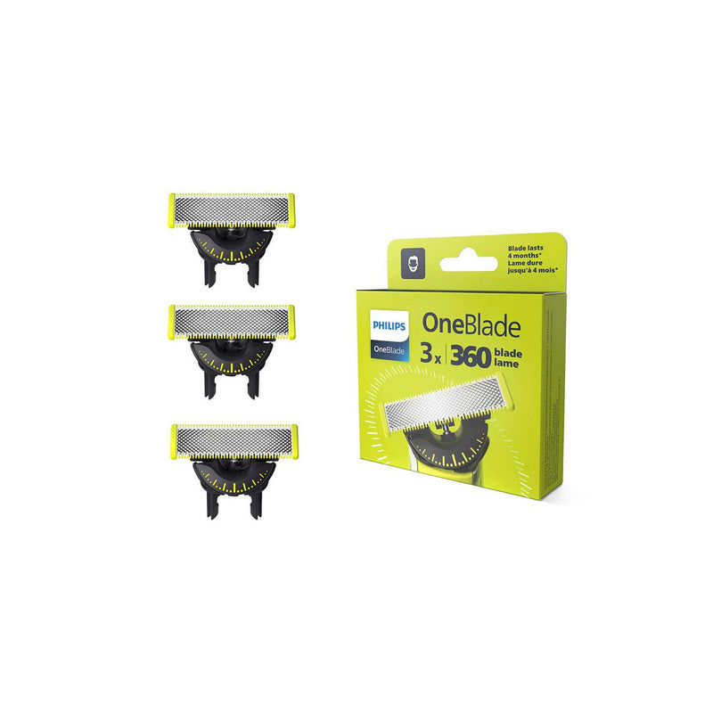 Philips OneBlade 360 Replacement Face Blades 3 Pack, UK version