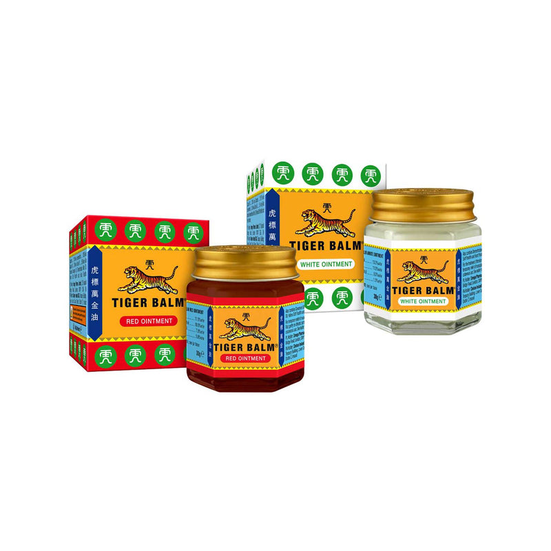 Tiger Balm Red White Ointment Bundle 30g each (British brand)