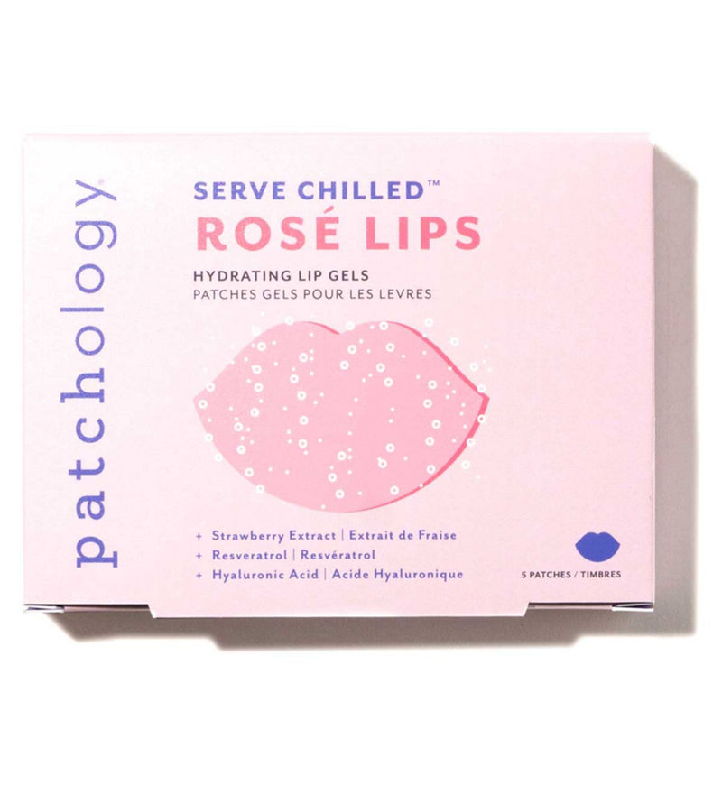 Patchology Rosé lip gel hydrator 5 pair, imported from the UK