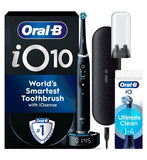 Oral-B iO10 Electric Toothbrush Cosmic Black iO Ultimate Clean Black Replacement Electric Toothbrush Heads 4 Pack Bundle