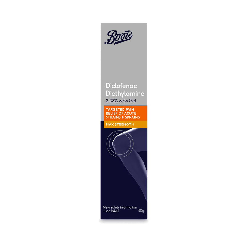 Boots Diclofenac Diethylamine gel 2.32% w/w 50g (British brand)