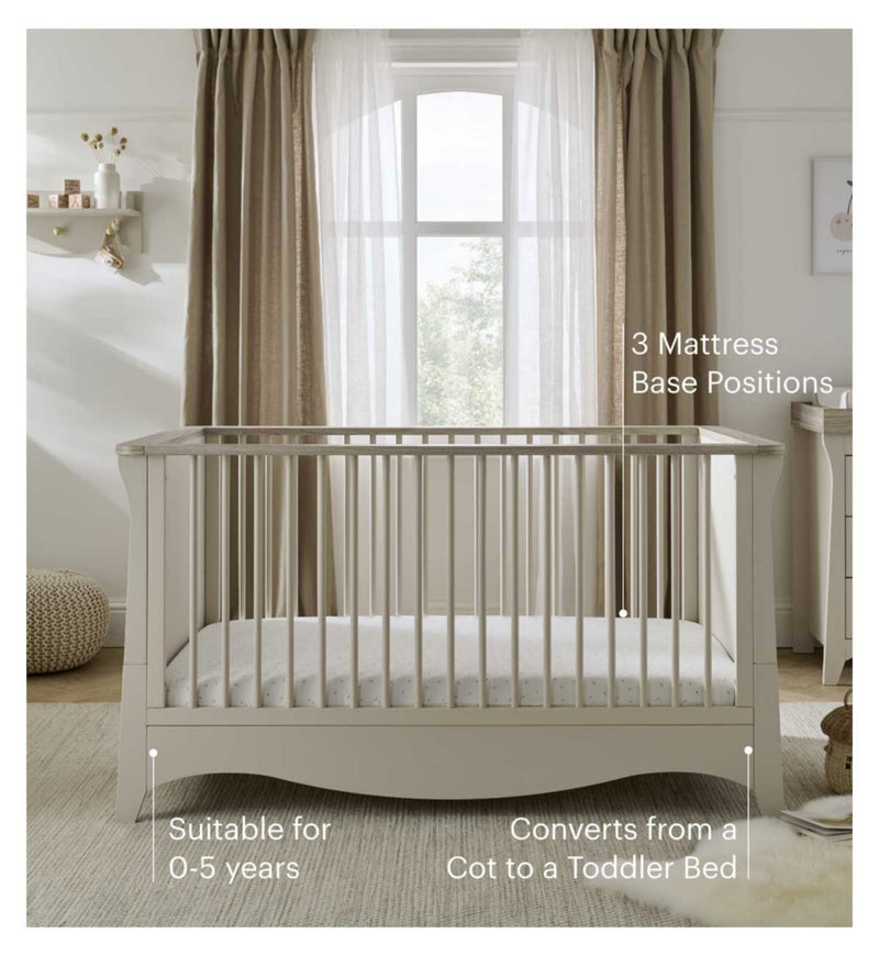CuddleCo Clara cot bed in cashmere finish - British product