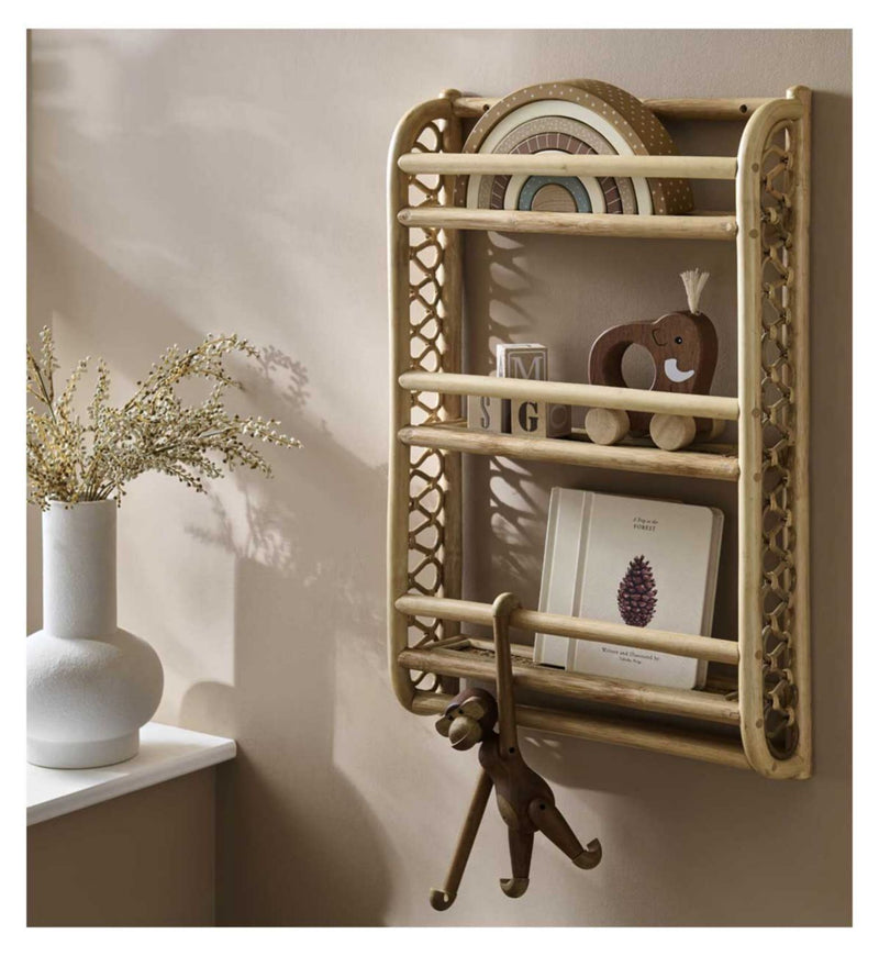 CuddleCo Aria Wave Rattan bookshelf - British product