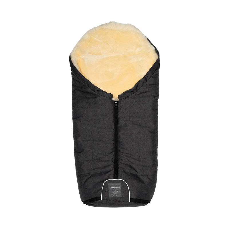 Naturally Sheepskins Merino Sheepskin Footmuff Charcoal Grey, imported from the UK