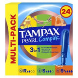 Tampones Tampax Pearl Compak Multi-Absorbencia Regular Super Plus x 24