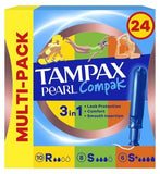 Tampax Pearl Compak multi-absorbency tampons 24 pack (British brand)
