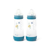 MAM Baby Bottle 320ml 2pk Blue, imported from the UK