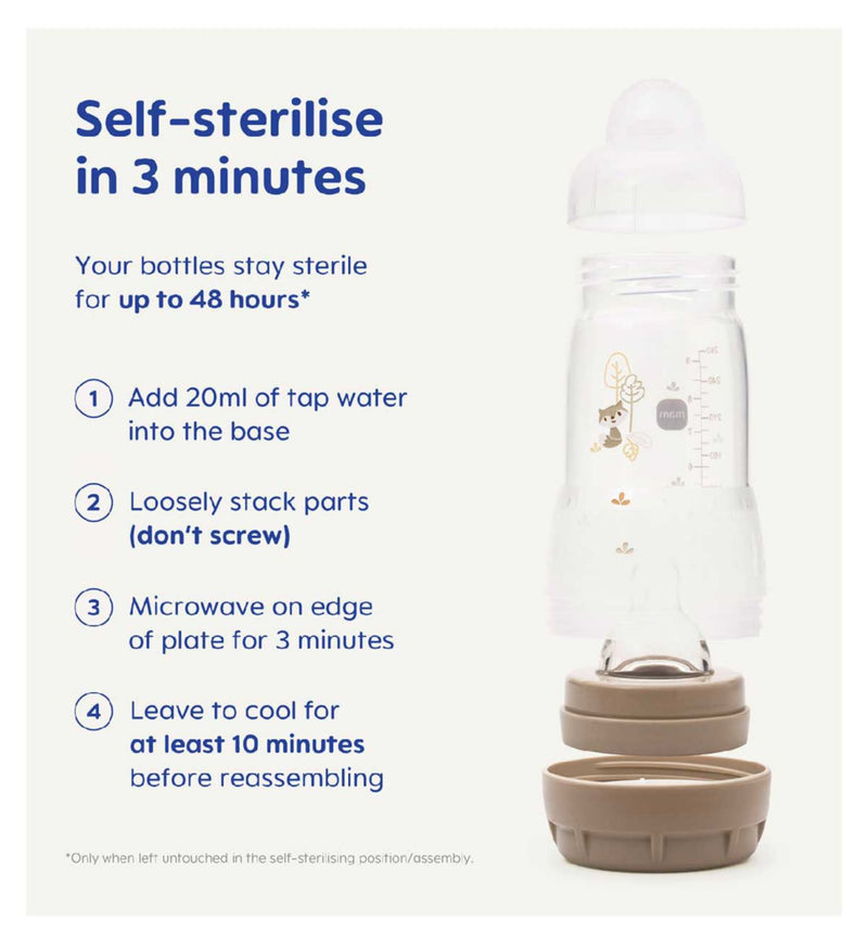 MAM Anti-Colic Baby Bottle 320ml 2pk, imported from the UK