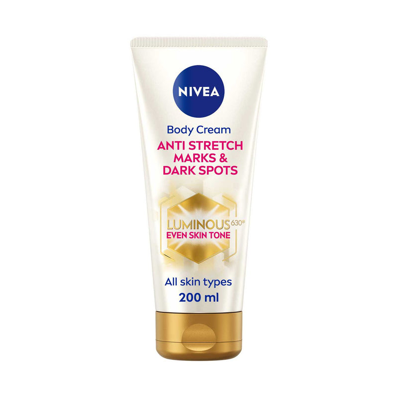 NIVEA Luminous 630 Anti Stretch Marks Body Cream 200ml, imported from the UK