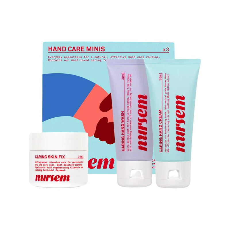 Nursem hand care mini set with cream, fix, and wash (British brand)