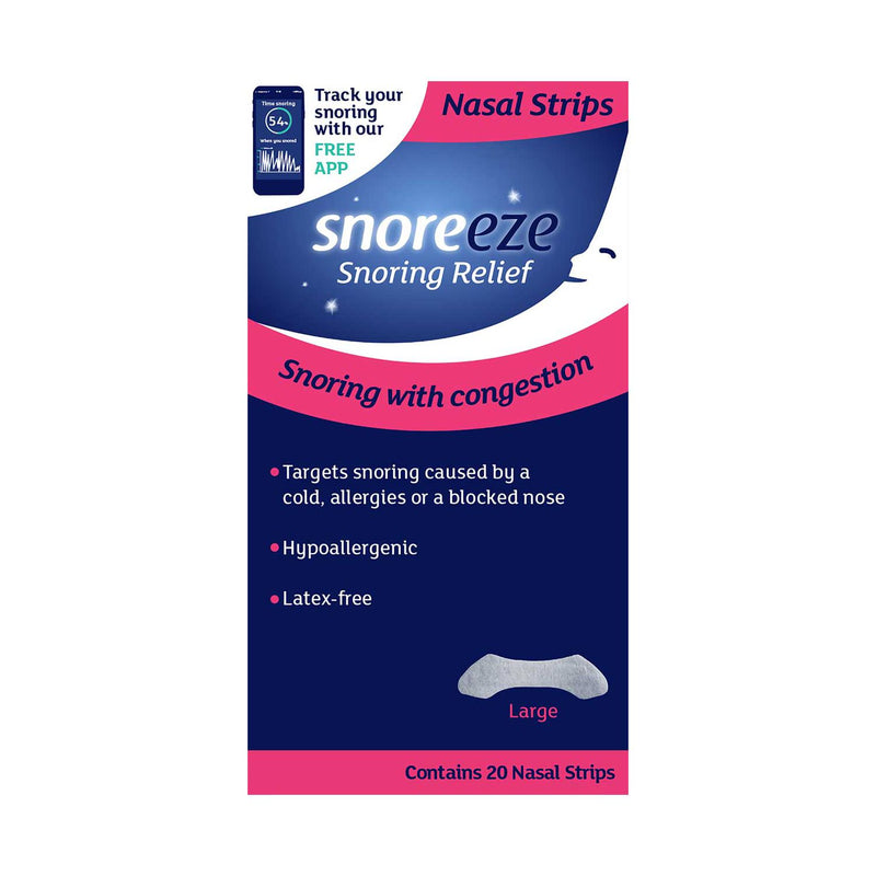 Snoreeze Nasal Strips Large 20 pack (British brand)
