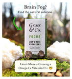 Grass & Co. Focus Lion's Mane Caps 60, imported from the UK