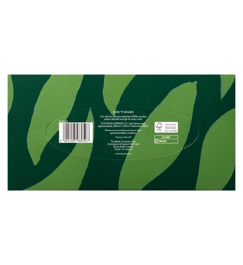 Boots eco tissues 72 count - British product