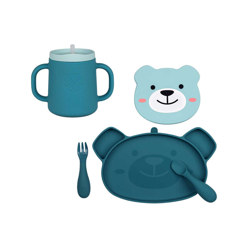 Tum Tum Weaning Set and Sippy Cup Boris Bear (British brand)