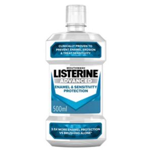Listerine Advanced Enamel Mouthwash Fresh Mint 500ml, UK version