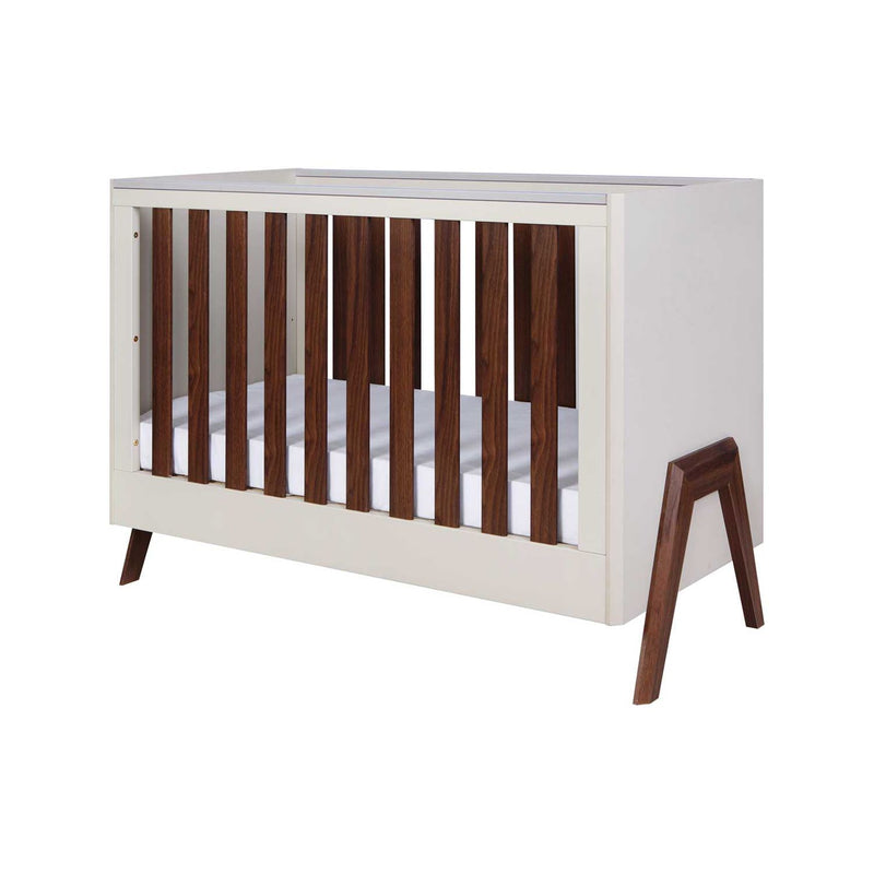 Tutti Bambini Mini Cot Bed Warm Walnut White Sand (British brand)
