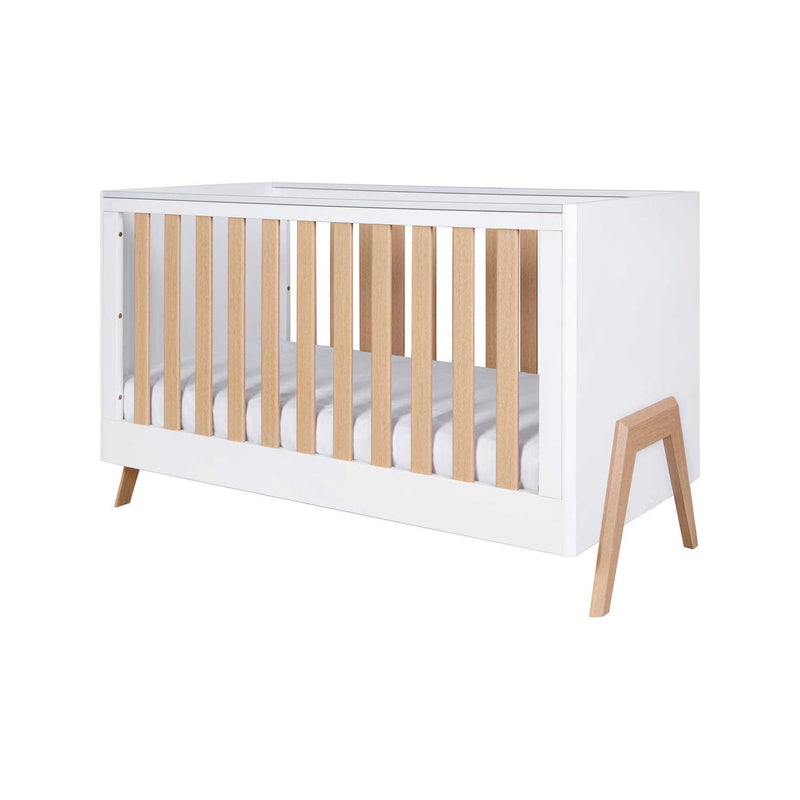 Tutti Bambini white light oak cot bed (British brand)