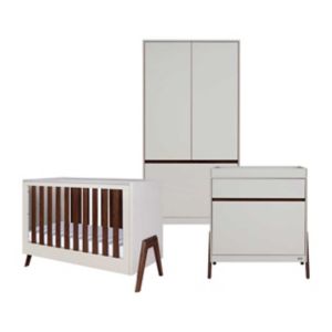 Tutti Bambini Fuori Mini 3-delers romsett Hvit Sand Varm Valnøtt Barneromsmøbler