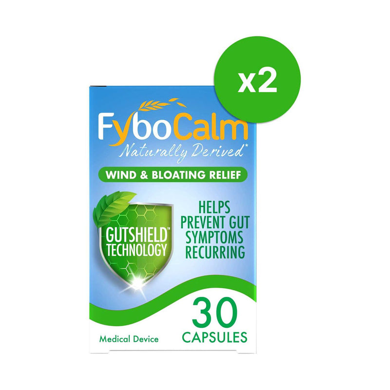 FyboCalm wind and bloating relief 60 capsules bundle - British product