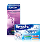 Benadryl and Benacort allergy relief bundle - British product
