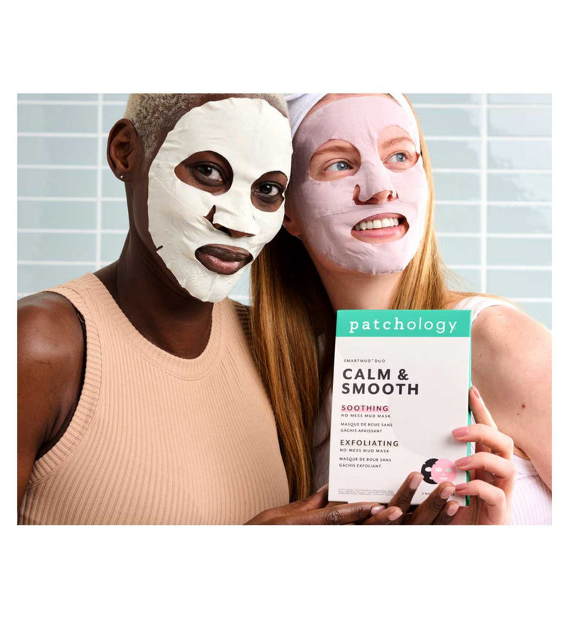 Patchology SmartMud Duo Calm & Smooth 2 masks, imported from the UK