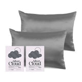 Silver Cloud Charcoal Satin Pillowcase 2-Pack Standard 50x75cm