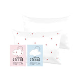 Silver Cloud heart print satin pillowcase set standard size (British brand)