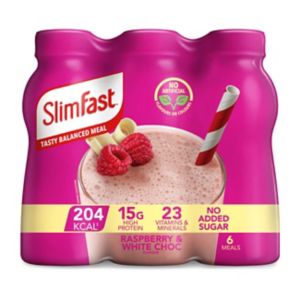 Slimfast Raspberry & White Chocolate Shake 6 x 325ml (British brand)