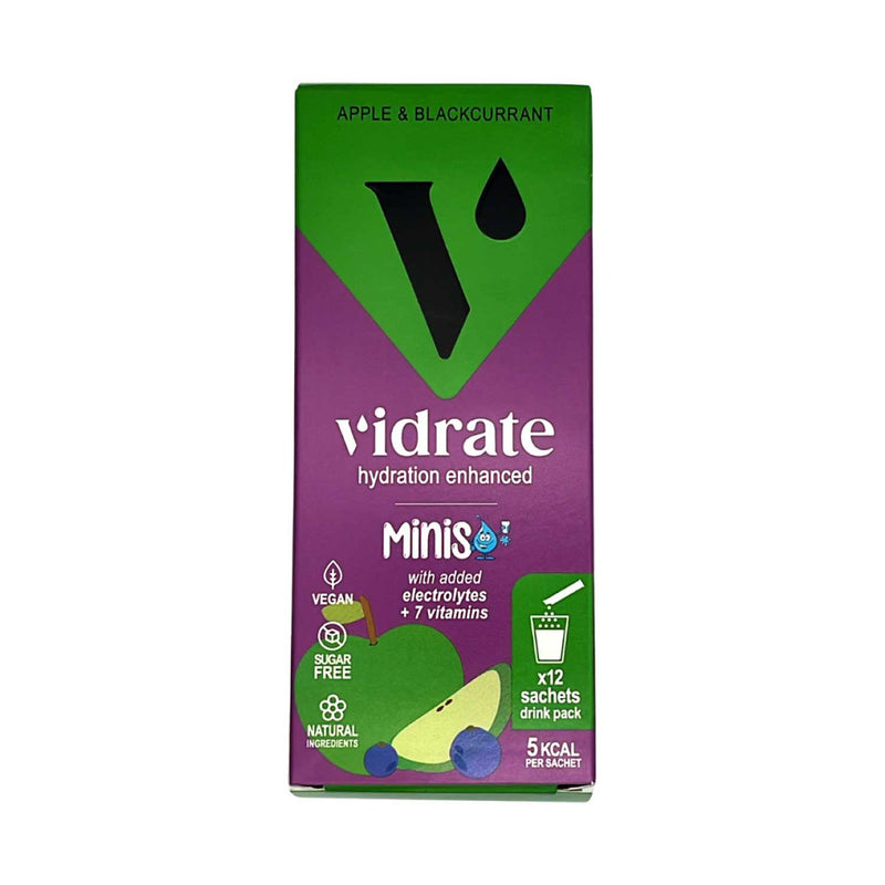 ViDrate apple blackcurrant electrolyte hydration sachets 12 pack (British brand)