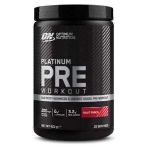 Optimum Nutrition Platinum Pre-Workout Fruit Punch 420g, imported from the UK