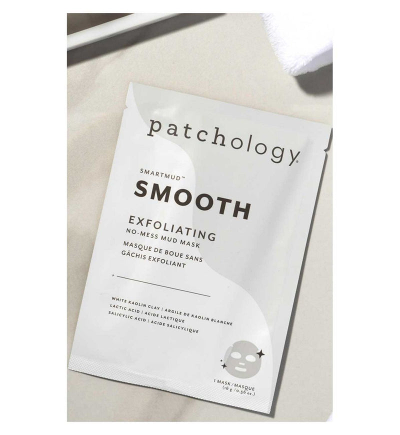 Patchology SmartMud Smooth Exfoliating Mud Mask Single, imported from the UK